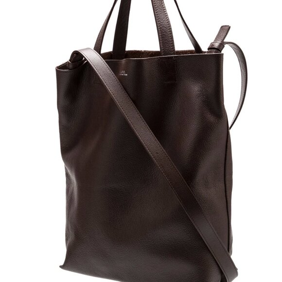 A.P.C. Brown Leather Maiko Medium Shopper Tote Barely Used - Picture 4 of 16